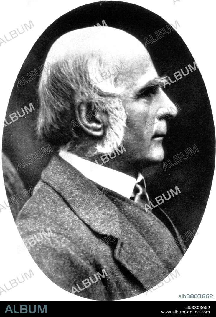 Francis Galton (February 16, 1822 - January 17, 1911) was an English polymath: anthropologist, eugenicist, tropical explorer, geographer, inventor, meteorologist, proto-geneticist, psychometrician, and statistician. He was the first to apply statistical methods to the study of human differences and inheritance of intelligence. He introduced the use of questionnaires and surveys for collecting data which he needed for his genealogical and anthropometric studies. He was a pioneer in eugenics, coining the term and the phrase "nature versus nurture". His book Hereditary Genius (1869) was the first social scientific attempt to study genius and greatness. He founded psychometrics (the science of measuring mental faculties) and differential psychology. He devised a method for classifying fingerprints that proved useful in forensic science. He devised the first weather map, proposed a theory of anticyclones, and was the first to establish a complete record of short-term climatic phenomena on a European scale. He also invented the Galton Whistle for testing differential hearing ability. He was knighted in 1909. He lived to be 88 and died of natural causes.