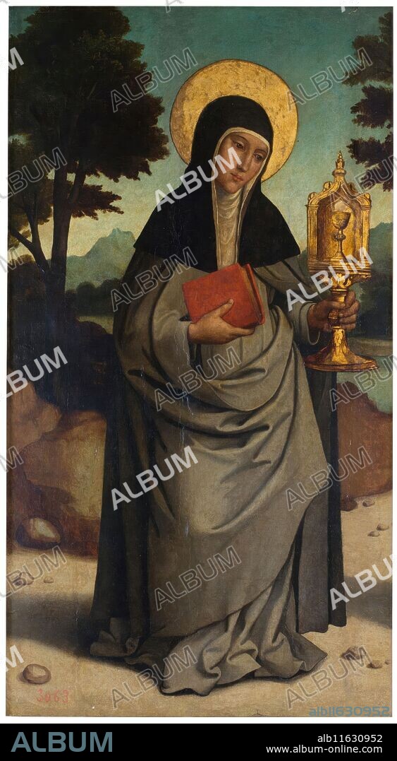 ANÓNIMO. Anónimo (Círculo de: Borgoña, Juan de) / 'Santa Clara'. Primer tercio del siglo XVI. Óleo sobre tabla, 99 x 56 cm.