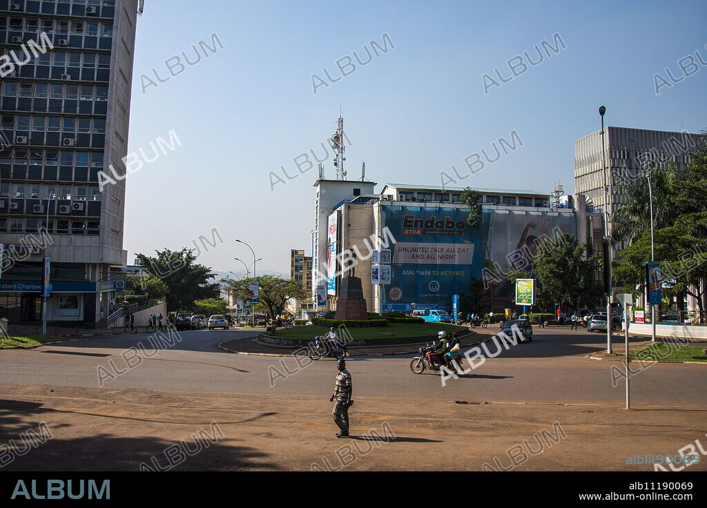 Central business district of Kampala, Uganda, East Africa, Africa.