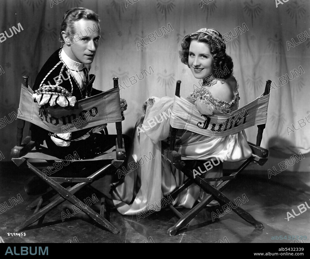LESLIE HOWARD and NORMA SHEARER in ROMEO AND JULIET, 1936, directed by GEORGE CUKOR. Copyright M.G.M.