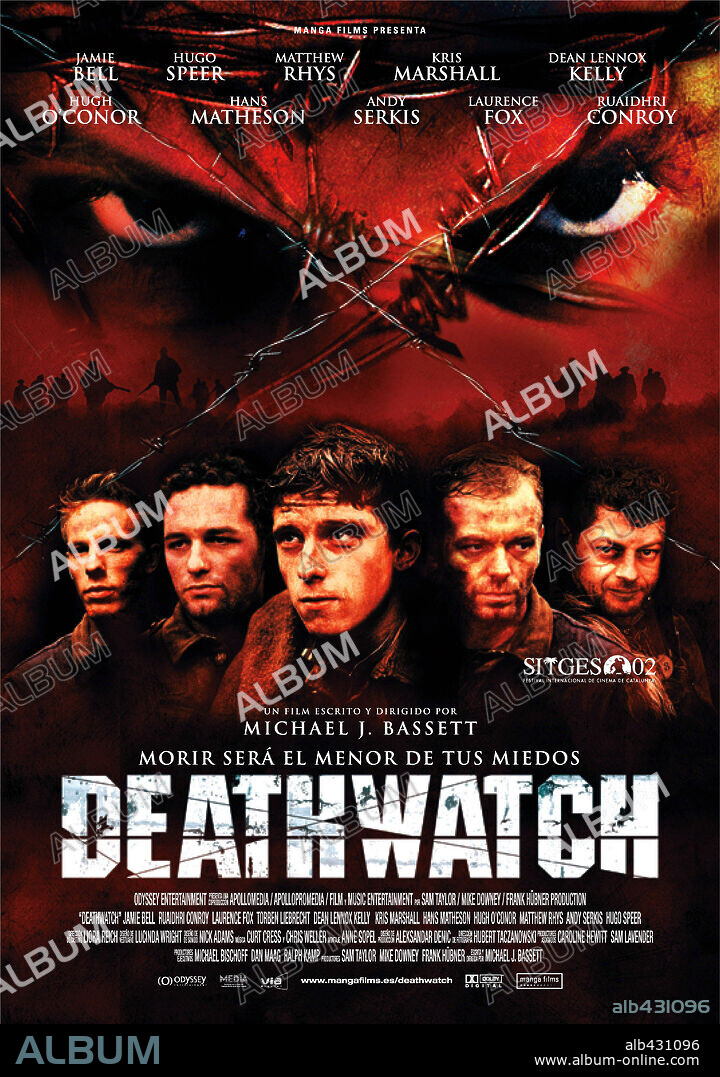Poster de DEATHWATCH, 2002, dirigida por MICHAEL J. BASSETT. Copyright FILM & MUSIC ENTERTAINMENT/WILMA FILMS/APOLLO PROMEDIA FUND.
