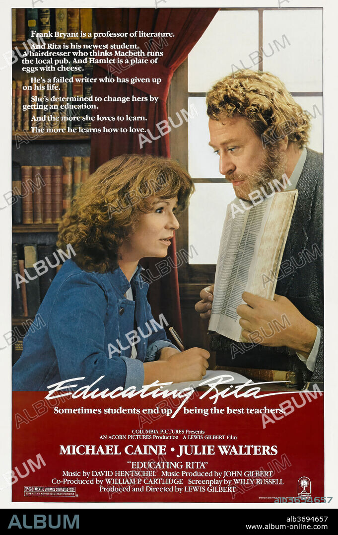 Poster de EDUCANDO A RITA, 1983 (EDUCATING RITA), dirigida por LEWIS GILBERT. Copyright ACORN PICTURES LTD.