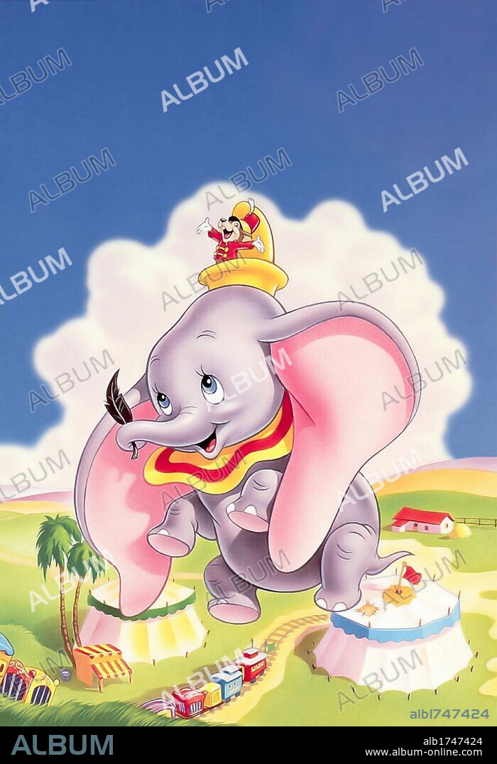Poster de DUMBO, 1941, dirigida por BEN SHARPSTEEN. Copyright DISNEY.