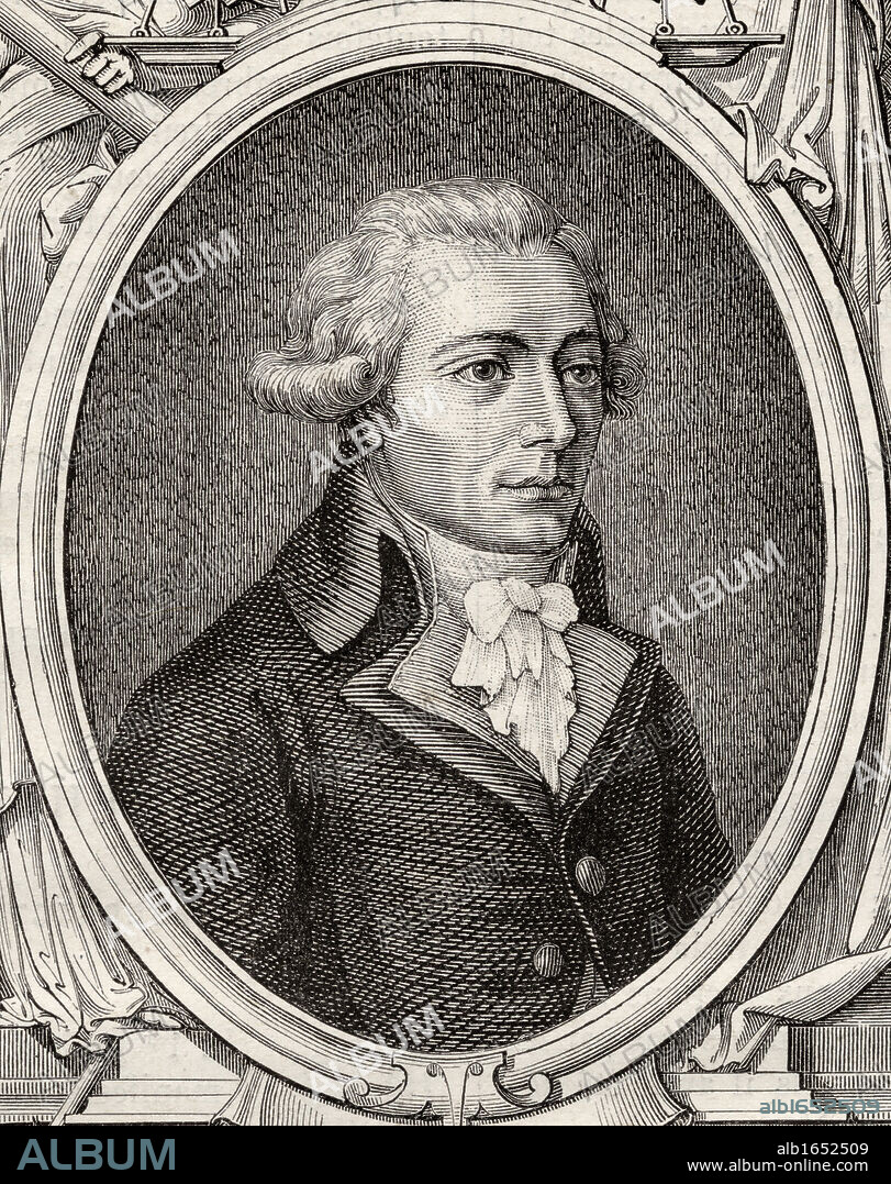 Jean Feraud, 1764-1795. Member of the National Convention during the French revolution. From "Histoire de la Revolution Francaise" by Louis Blanc.