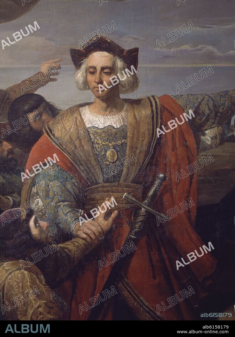 LLEGADA DE COLON A AMERICA-S XIX PINTURA HISTORICISTA.