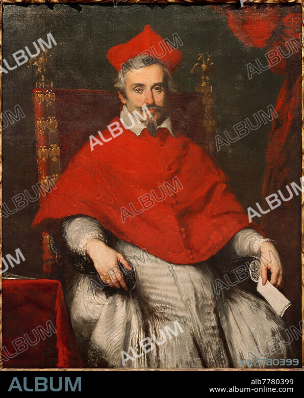 Federico Corner; Italian Cardinal. Venice 1579 - Rome 1653. "Portrait of Cardinal Federico Cornaro". Painting, circa 1633, by Bernardo Strozzi (1581-1644). Oil on canvas, 118 × 98 cm. Inv. No. 348. Venice, Ca'Rezzonico.