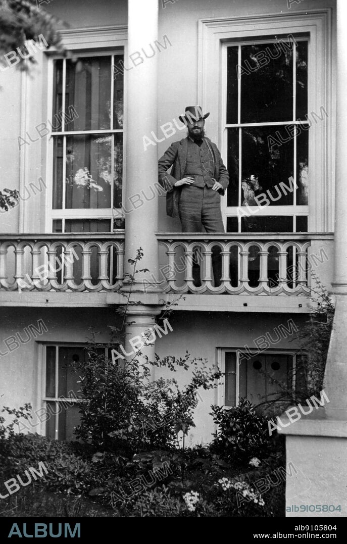 George Bernard Shaw at Hammersmith Terrace 1891. Shaw (1856-1950) was an Irish playwright and winner of the Nobel Prize for Literature in 1925. The Genius of Shaw page 143.