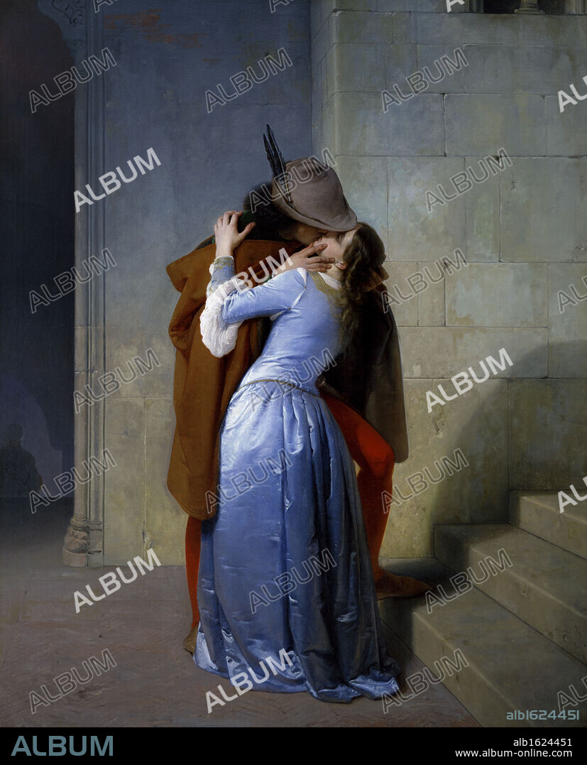 The Kiss   Francesco Hayez (1791-1882/Italian)  Oil on canvas    Pinacoteca di Brera, Milan.