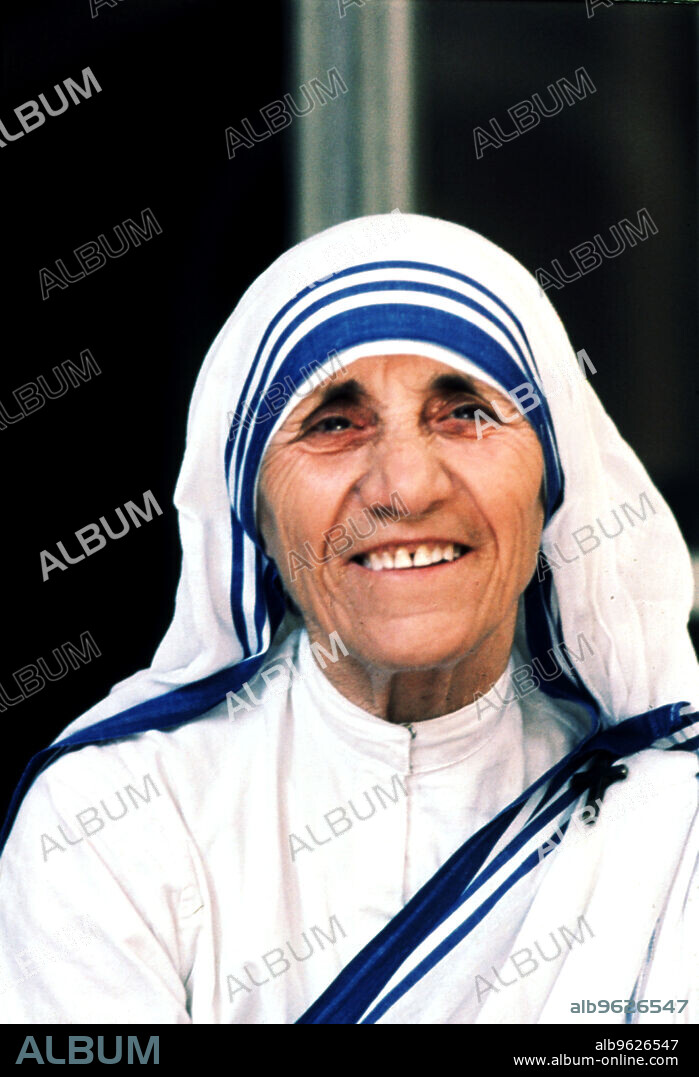 Agres Gonxa Bojaxhiu, Mother Teresa, called 'Teresa' ((1910-1997), Nobel Peace Prize 1979, photo 1986.