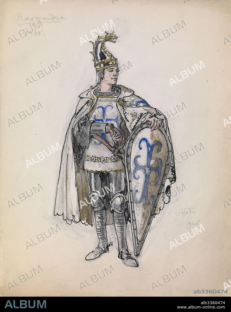 ALEXANDRE BENOIS. Costume design for the ballet Raymonda by A. Glazunov.