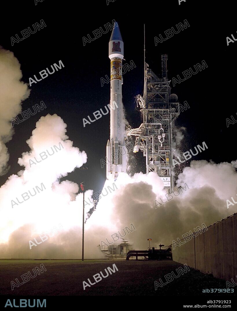Launch of an Atlas 2AS rocket. The payload it lofted into space is a satellite designed, built and operated by the National Reconnaissance Office.