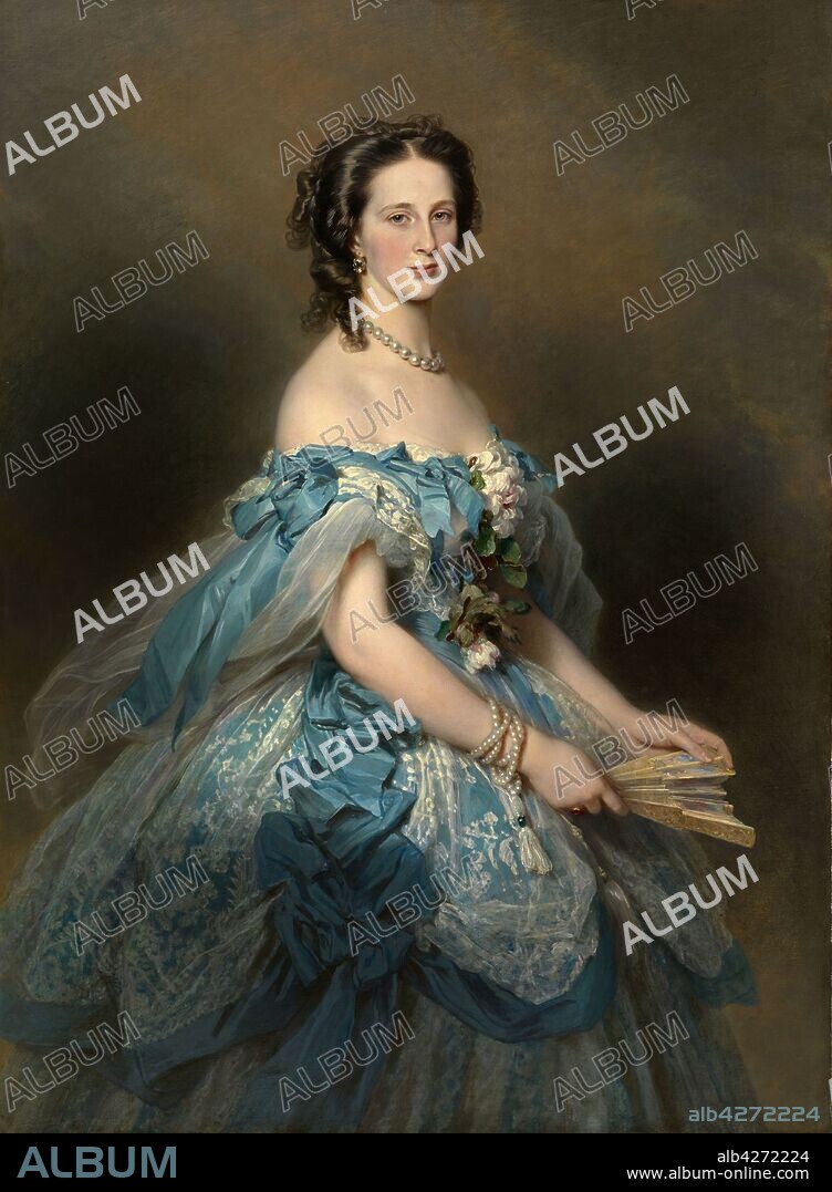 FRANZ XAVIER WINTERHALTER. Portrait of Grand Duchess Alexandra Iosifovna of Saxe-Altenburg (1830-1911).
