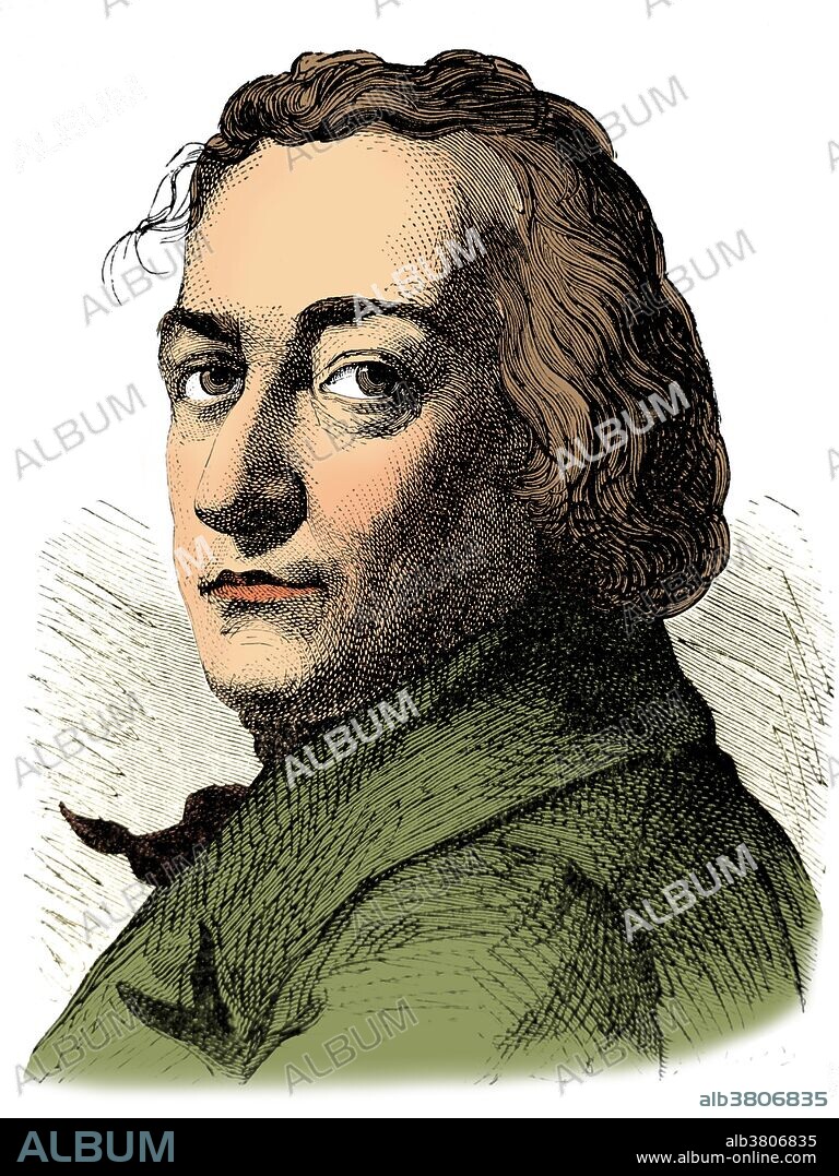 Color enhanced portrait of Claude-Louis Berthollet (1748-1822), a French chemist and developer of a chlorine-based bleach.He was influential in four areas: theoretical chemistry, experimental chemistry, practical chemistry, and chemical writing. Berthollet was one of several scientists who went with Napoleon to Egypt, and was a member of the physics and natural history section of the Institut d'Egypte.
