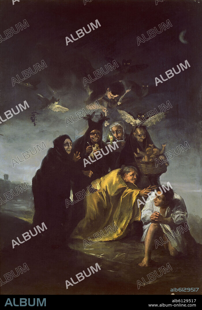 FRANCISCO DE GOYA. EL CONJURO O LAS BRUJAS - ESCENA DE BRUJAS O ESCENA DE EXORCISMO - 1797/98 - OLEO/LIENZO - 45x 32 cm.