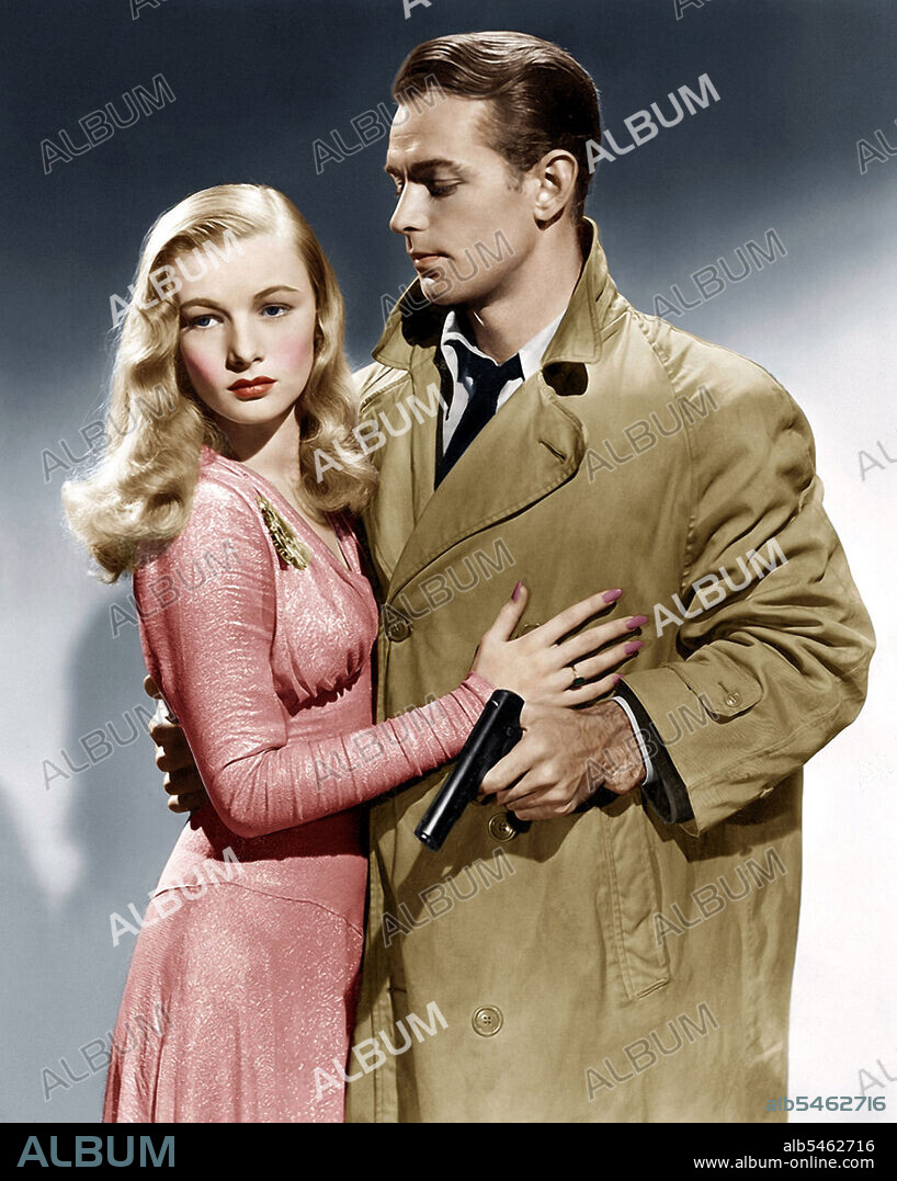 ALAN LADD y VERONICA LAKE en EL CUERVO, 1942 (THIS GUN FOR HIRE), dirigida por FRANK TUTTLE. Copyright PARAMOUNT PICTURES.