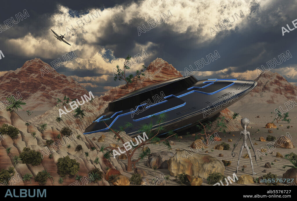 Artist concept of the Roswell incident.