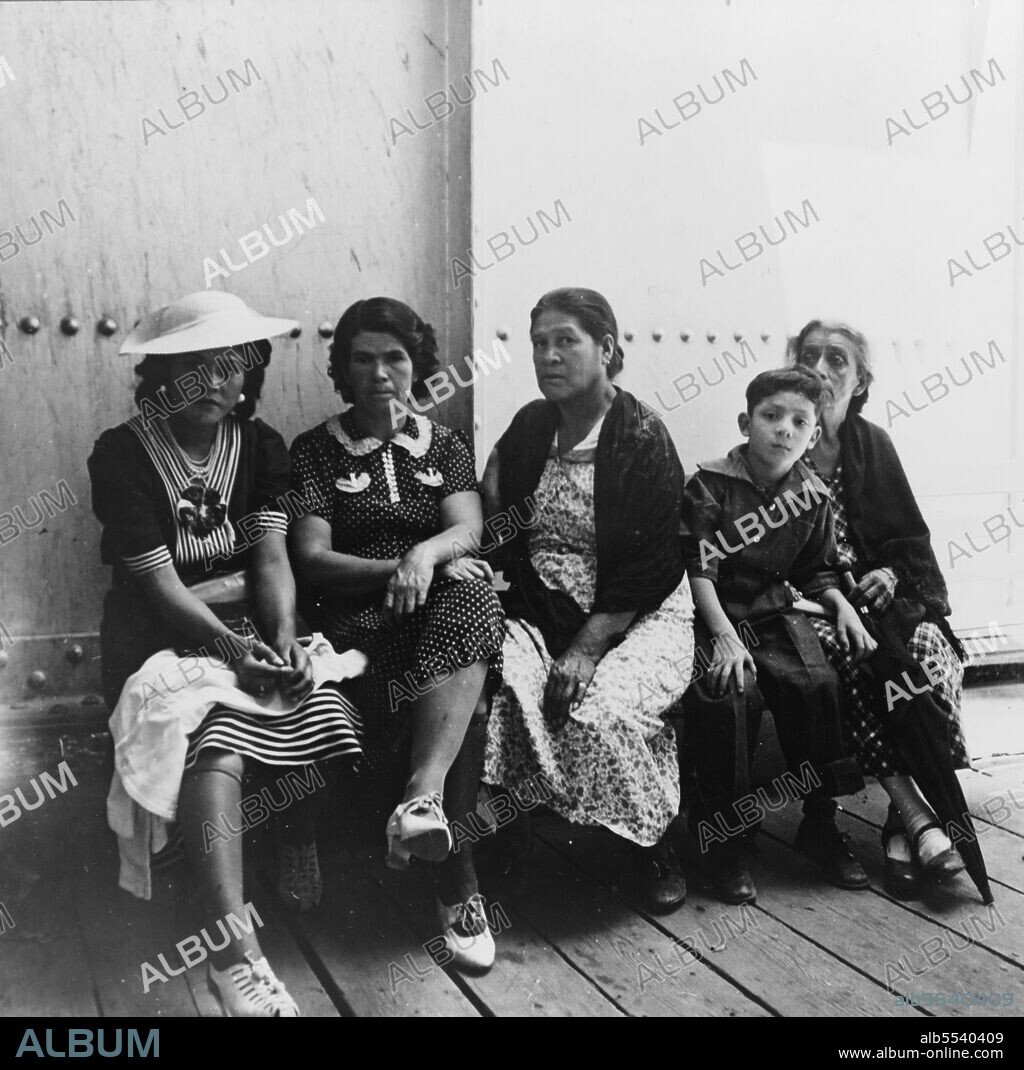 DOROTHEA LANGE. Mexicans entering the United States. United States immigration station, El Paso, Texas.