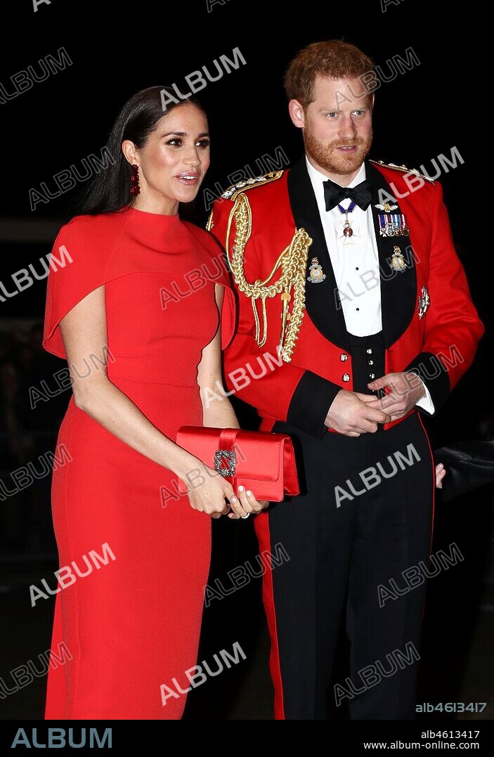 MEGHAN MARKLE und DUKE OF SUSSEX PRINCE HARRY. March 7, 2020, London, London, United Kingdom: Image licensed to i-Images Picture Agency. 07/03/2020. London, United Kingdom. Prince Harry and Meghan Markle, the Duke and Duchess of Sussex, at the Mountbatten Festival of Music at the Royal Albert Hall in London. 07/03/2020