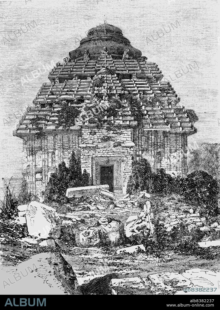 'Gateway of the Temple of the Sun; Notes on the Ancient Temples of India', 1875. From, 'Illustrated Travels' by H.W. Bates. [Cassell, Petter, and Galpin, c1880, London].