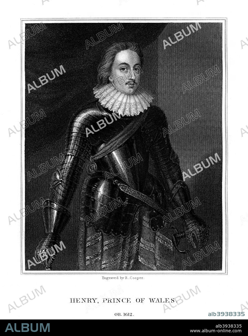 Henry Frederick Stuart, Prince of Wales, (1825). Prince Henry (1594-1612) was the son of King James I, and older brother of King Charles I.