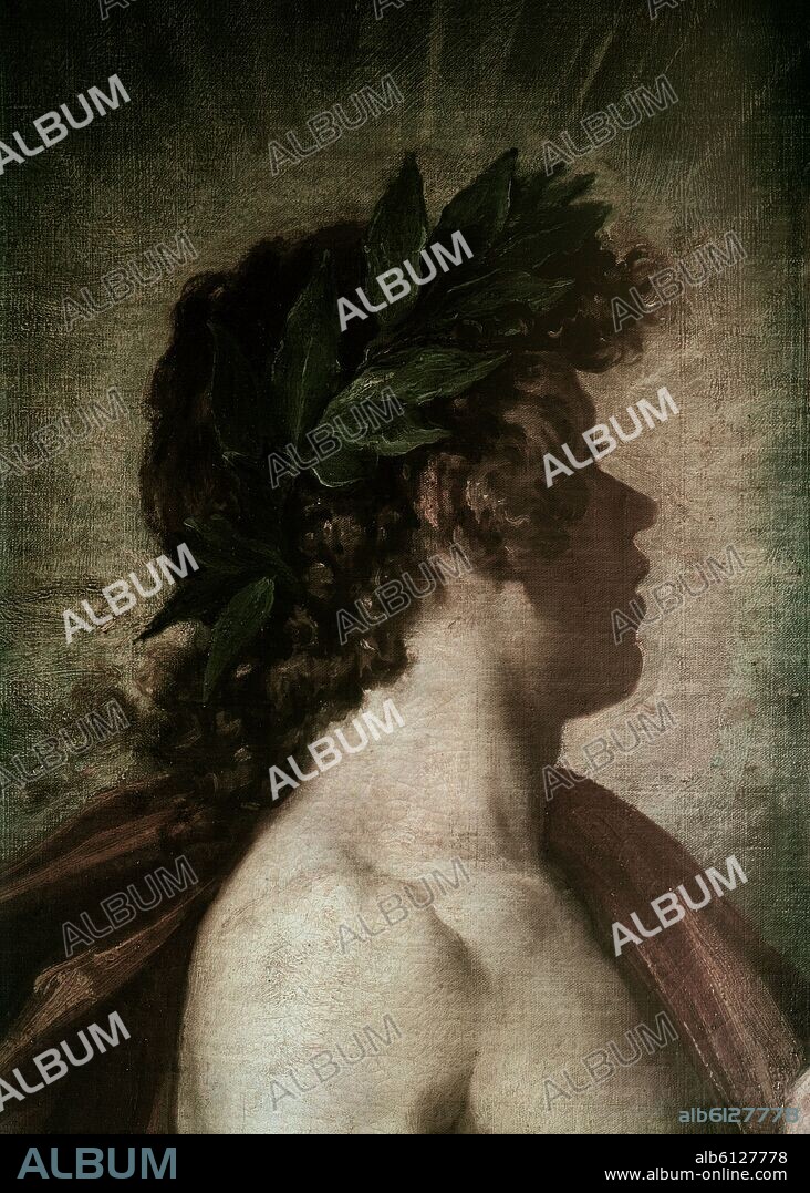 DIEGO VELAZQUEZ (1599-1660). DETALLE - LA FRAGUA DE VULCANO - CABEZA DE APOLO - 1630 - BARROCO ESPAÑOL - CONJUNTO 2623.