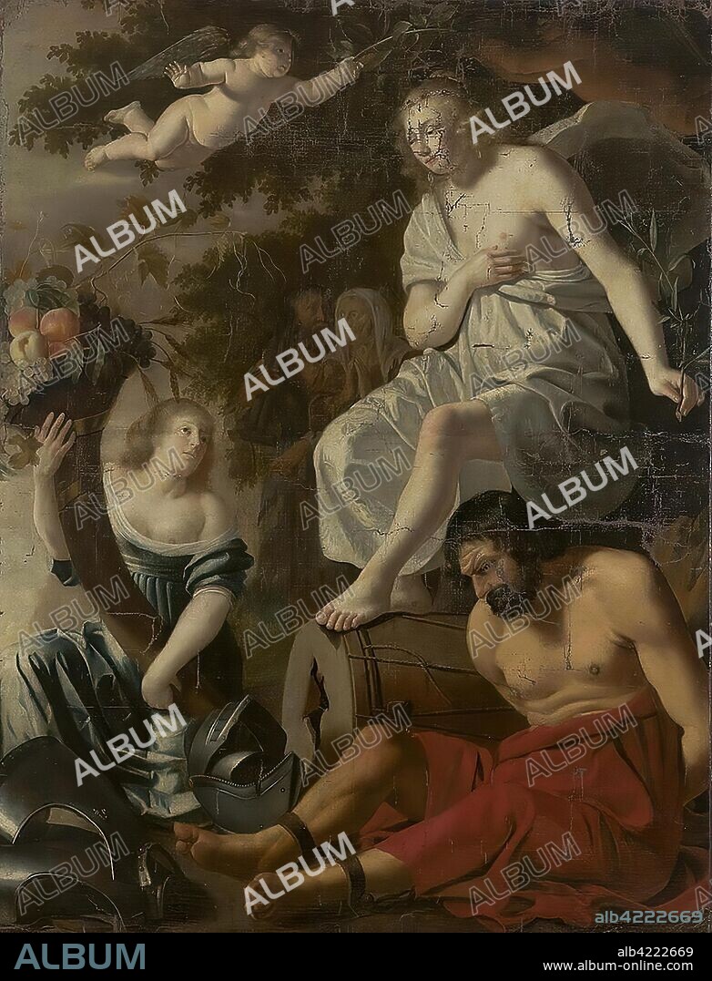 CHRISTIAEN VAN COUWENBERGH. 'Allegory of Peace'. Holland, Circa 1648. Dimensions: 183x140 cm.