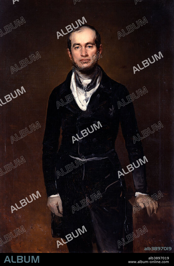 FERDINAND VON RAYSKI. Bildnis des Kammerherrn Julius Graf Zech-Burkersroda / Portrait of the Chamberlain Count Julius Zech-Burkersroda. Date/Period: 1841. Painting. Oil on canvas. Height: 147 cm (57.8 in); Width: 102 cm (40.1 in).