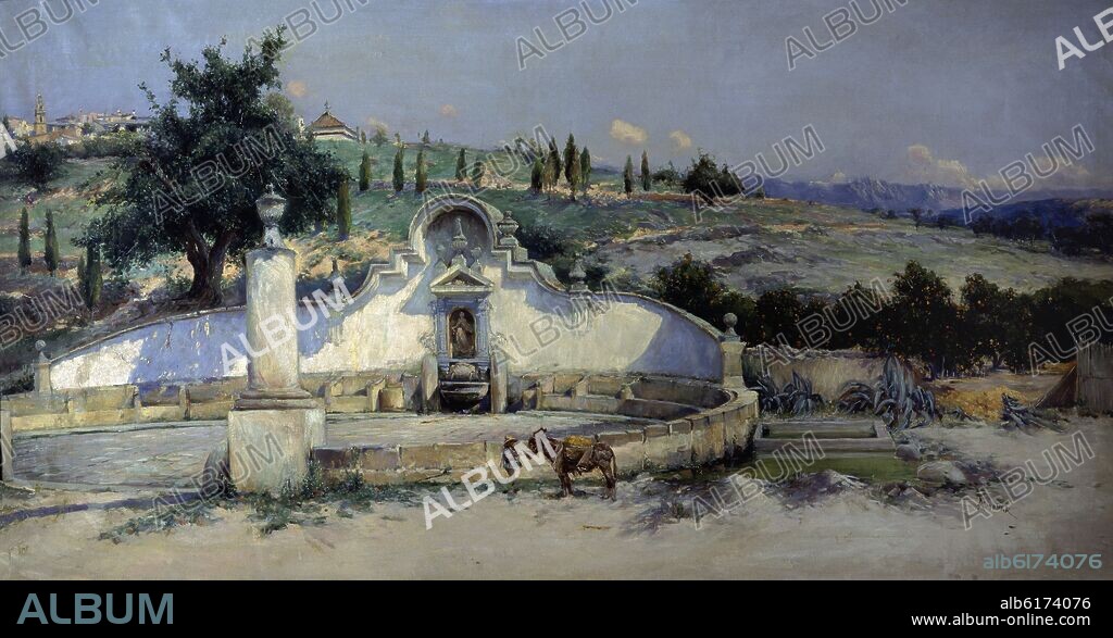 ANTONIO GOMAR Y GOMAR. FUENTE DE SAN PASCUAL - 1928 - OLEO/LIENZO.