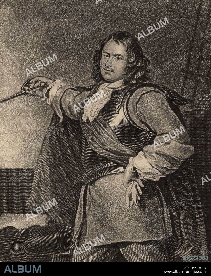 Robert Blake (1599-1657) English naval commander, born at Bridgwater, Somerset.  During the English Civil War he fought on the side of Parliament against Charles I.  In 1649 Blake was appointed General at Sea (Admiral) and rebuilt the navy and rewrote naval tactics.  Engraving. (Photo by: Universal History Archive/UIG via Getty Images).