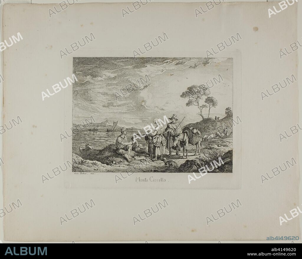 ADRIAN LUDWIG (LUDWIG) RICHTER. Monte Circello. Ludwig Richter; German, 1803-1884. Date: 1831. Dimensions: 155 x 198 mm. Etching on ivory wove paper. Origin: Germany.