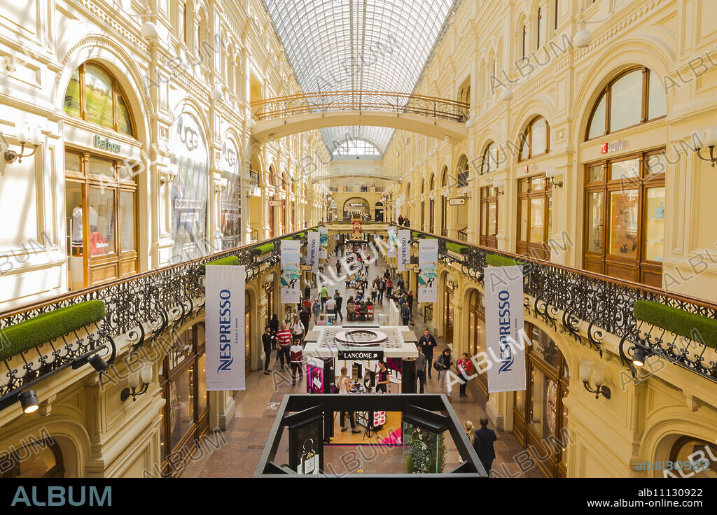 GUM department store in Red Square, Moscow, Russia, Europe.