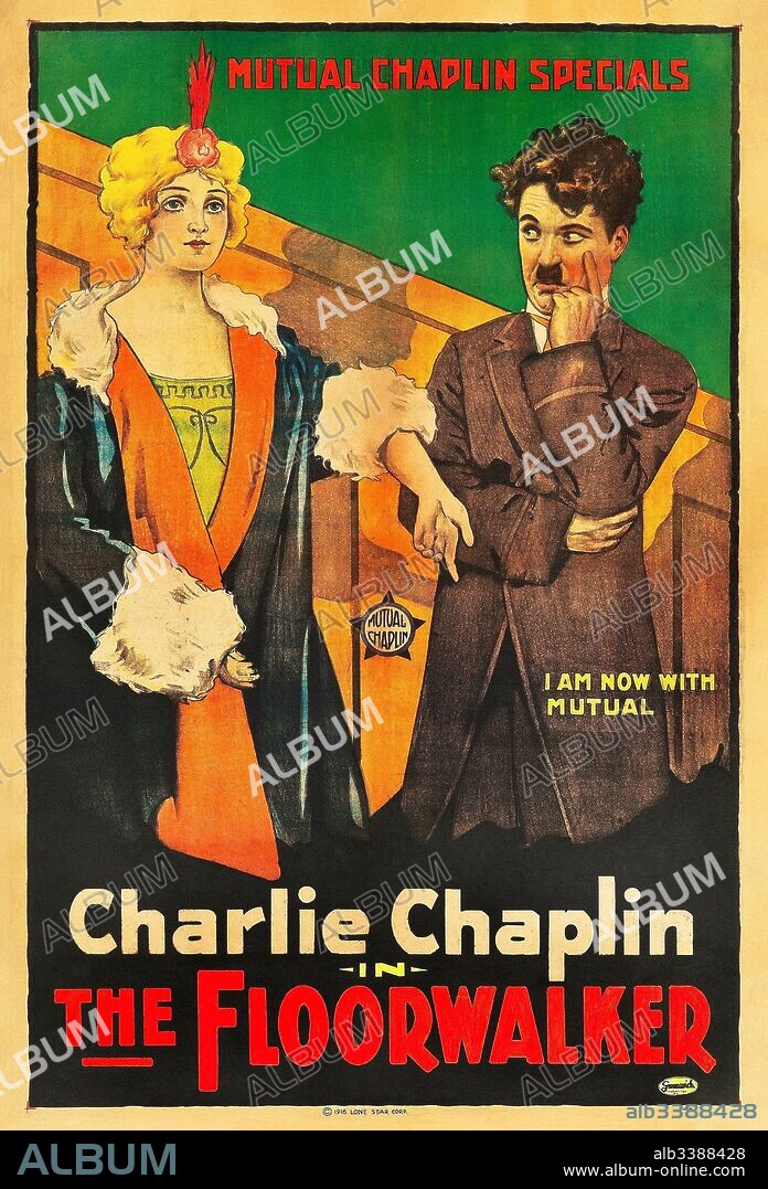 CHARLIE CHAPLIN en CHARLOT EN LA TIENDA [CHARLOT, ENCARGADO DE BAZAR], 1916 (THE FLOORWALKER), dirigida por CHARLES CHAPLIN. Copyright LONE STAR CORPORATION.