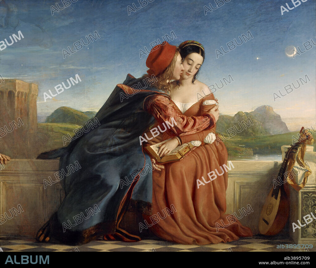 WILLIAM DYCE. Francesca da Rimini. Date/Period: 1837. Painting. Oil on canvas. Height: 2,180 mm (85.82 in); Width: 1,828.80 mm (72 in).