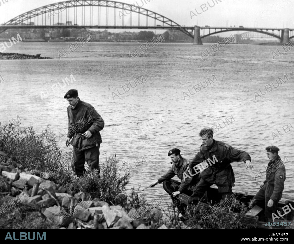 Four british paratroopers who were captured on Arnhem bridge and taken to Germany, escaped and found a rowing  boat which they rowed down the Rhine till Nijmegen.