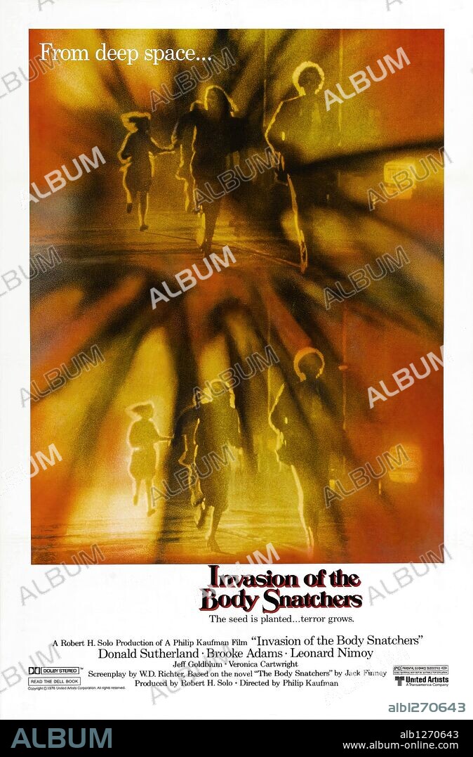 Poster de LA INVASIÓN DE LOS ULTRACUERPOS, 1978 (INVASION OF THE BODY SNATCHERS), dirigida por PHILIP KAUFMAN. Copyright UNITED ARTISTS.
