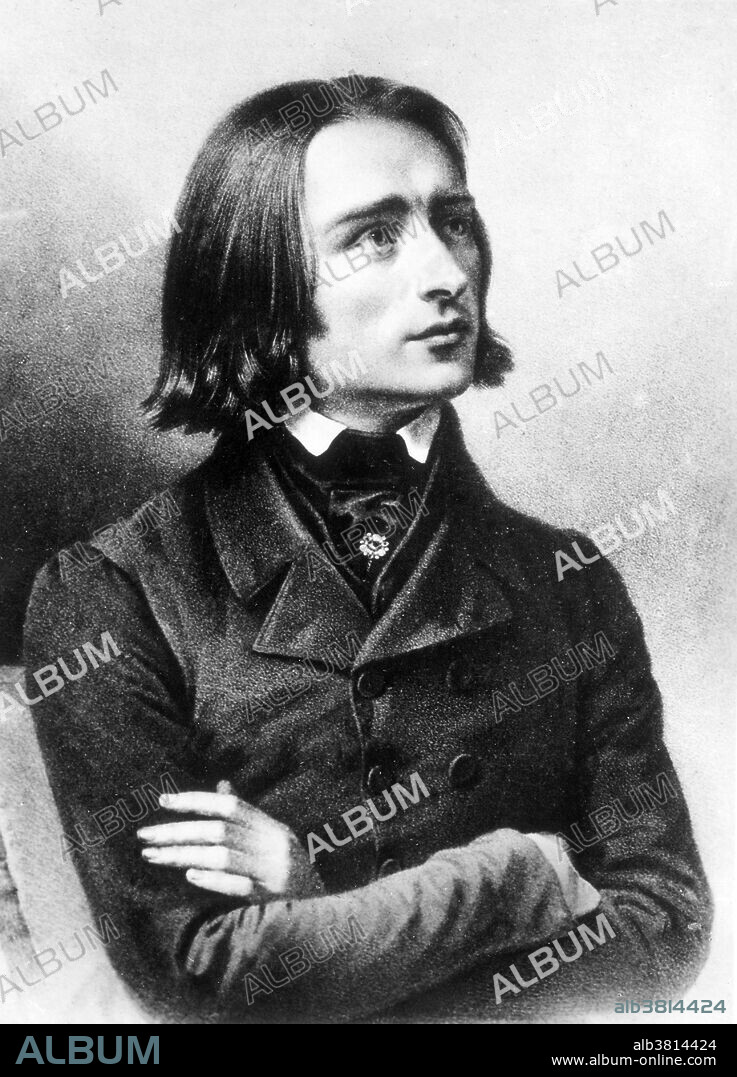 Franz Liszt (October 22, 1811 - July 31, 1886) was a Hungarian composer, pianist, conductor, benefactor and teacher. Liszt was renowned in Europe during the 19th century for his virtuosic skill as a pianist, the most technically advanced pianist of his age and one of the greatest pianist of all time. As a composer, Liszt was a prominent representative of the New German School. He left behind a diverse body of work. Some of his most notable contributions were the invention of the symphonic poem, developing the concept of thematic transformation as part of his experiments in musical form and making radical departures in harmony. He died 1886, at the age of 74, officially as a result of pneumonia. He was a prolific composer. He is best known for his piano music, but he wrote extensively for many media. Because of his background as a technical piano virtuoso, Liszt's piano works are often marked by their difficulty. No artist credited, lithograph, circa 1840.