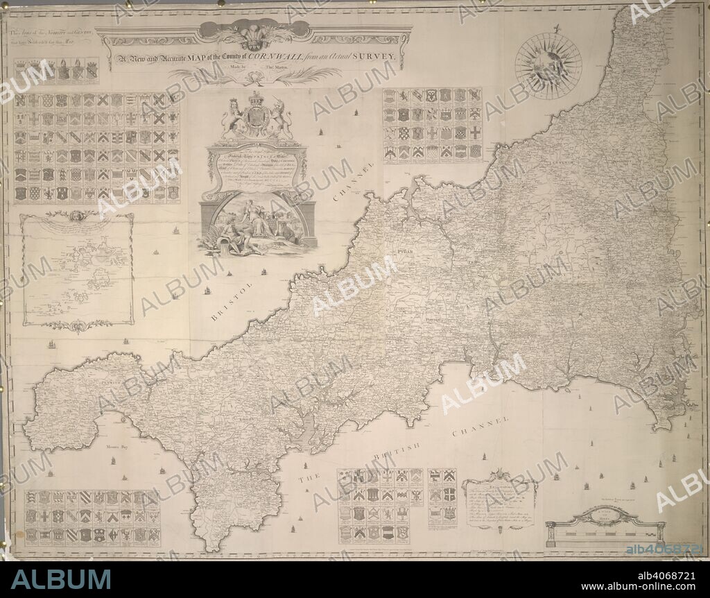 A map of the County of Cornwall. A new and accurate Map of the County of Cornwall, from an actual Survey made by Thos. Martyn, etc. (The Islands of Scilly). Feb., 1748/1749. Source: Maps K.Top.9.28.(1.). Language: English.