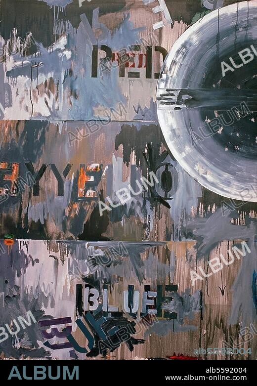 JASPER JOHNS. Johns, Jasper born 1930. "Periscope (Hart Crane) ", 1963. Oil on canvas, 170.2 × 121.9cm. Property of the artist.