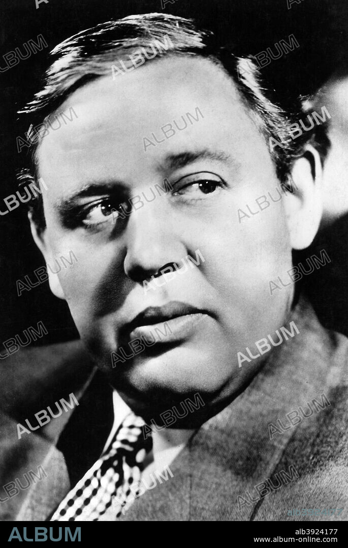 Charles Laughton (1899-1962), English actor and director, c1930s-c1940s. Laughton starred in films such as The Private Life of Henry VIII (1933), for which he won a Best Actor Oscar, Witness for the Prosecution (1957), and Spartacus (1960). He directed just the one film, Night of the Hunter (1957) which was not a commercial success.