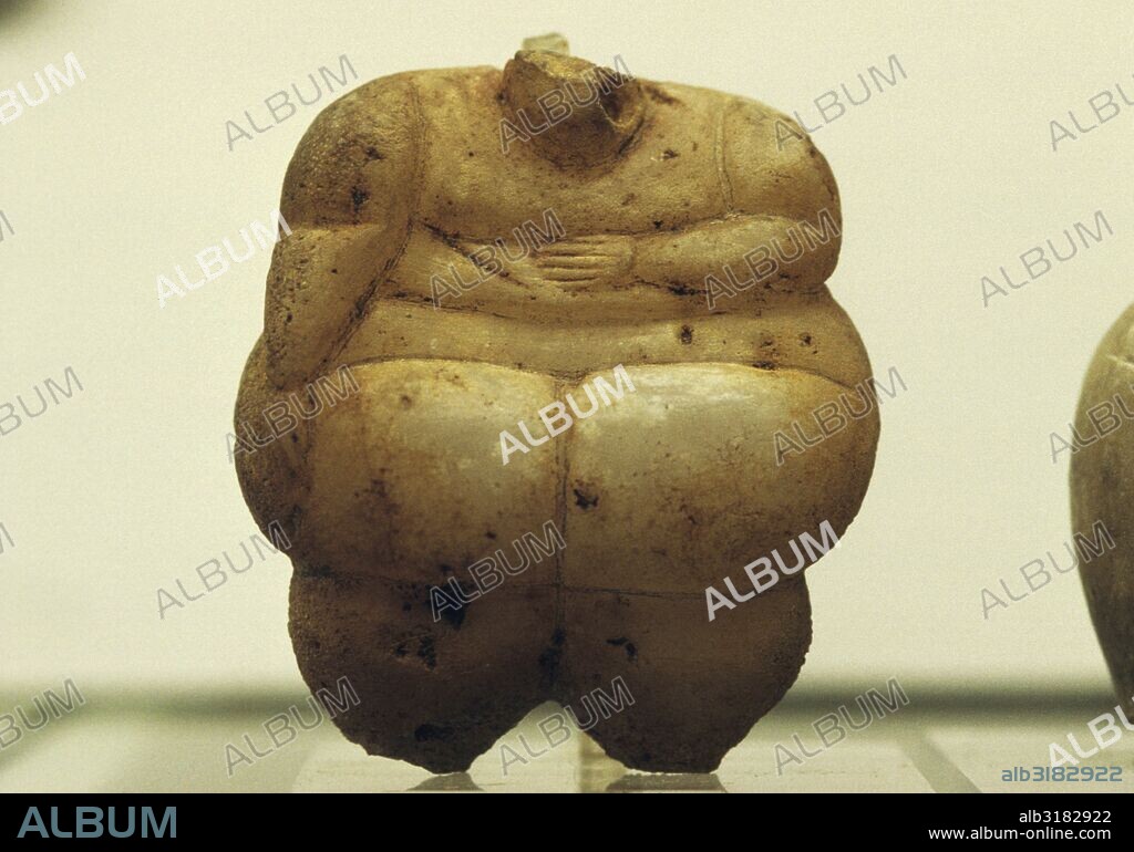 Goddess of fertility, prehistoric anthropomorphic statue, Valletta, Malta.