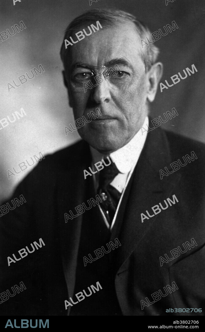 Wilson, 1919. Thomas Woodrow Wilson (December 28, 1856 - February 3, 1924) was the 28th President of the USA (1913-21). Wilson was elected President as a Democrat in 1912. Upon taking office he instituted reforms including the changing of the tariff, the revising of the banking system, the checking of monopolies and fraudulent advertising and the prohibiting of unfair business practices. During WWI, he raised billions of dollars through Liberty Bonds, set up the War Industries Board, promoted labor union cooperation, supervised agriculture and food production through the Lever Act, took over control of the railroads, and suppressed anti-war movements. In the late stages of the war, Wilson took personal control of negotiations with Germany, including the armistice. In 1918, he issued his Fourteen Points, his view of a post-war world that could avoid another terrible conflict. In 1919, he went to Paris to create the League of Nations and shape the Treaty of Versailles. For his peace-making efforts, particularly his advocacy of the League of Nations, Wilson was awarded the 1919 Nobel Peace Prize. He died in 1924 at the age of 67.