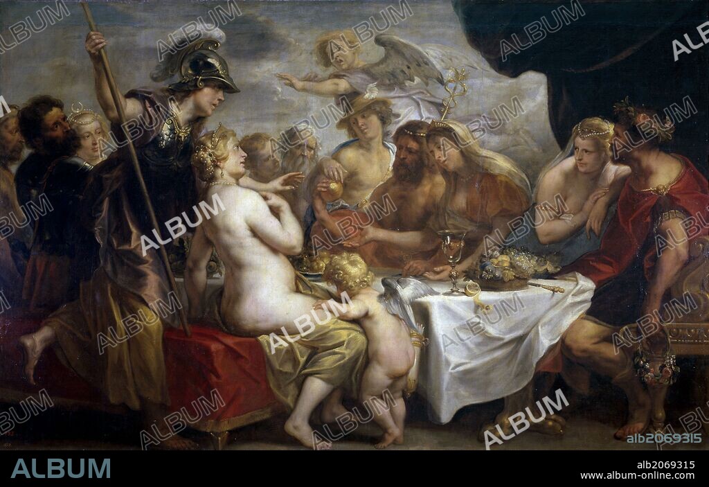Jacob Jordaens / 'Las bodas de Tetis y Peleo', Escuela Flamenca, Óleo sobre Lienzo, 181 cm x 288 cm, P01634.