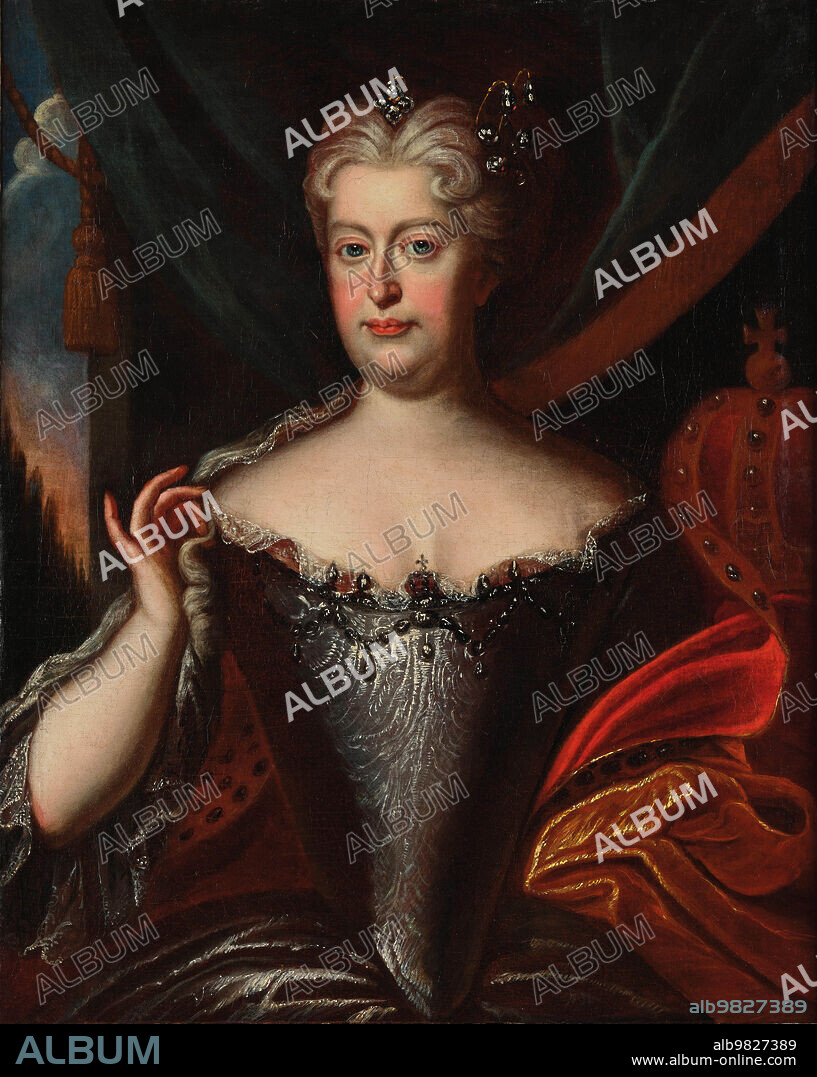 ANONYMOUS. Portrait of Elisabeth Christine of Brunswick-Wolfenbüttel (1691-1750), Holy Roman Empress.
