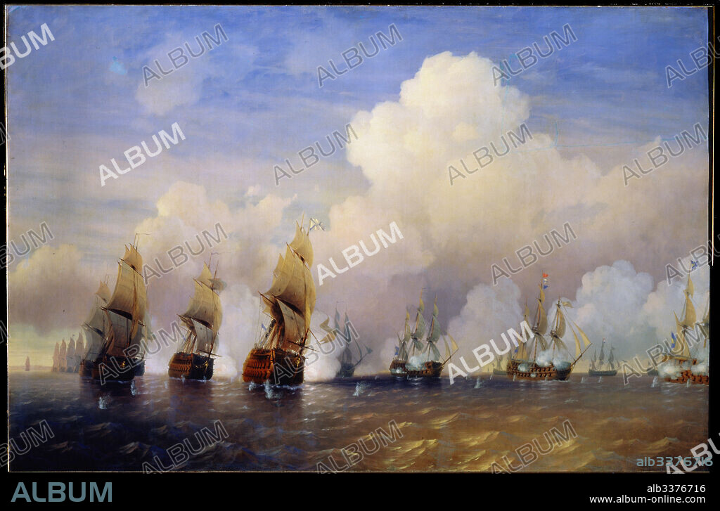 ALEXEI PETROVICH BOGOLYUBOV. The Russo-Swedish naval Battle of Krasnaya Gorka, near Kronstadt on 1790.