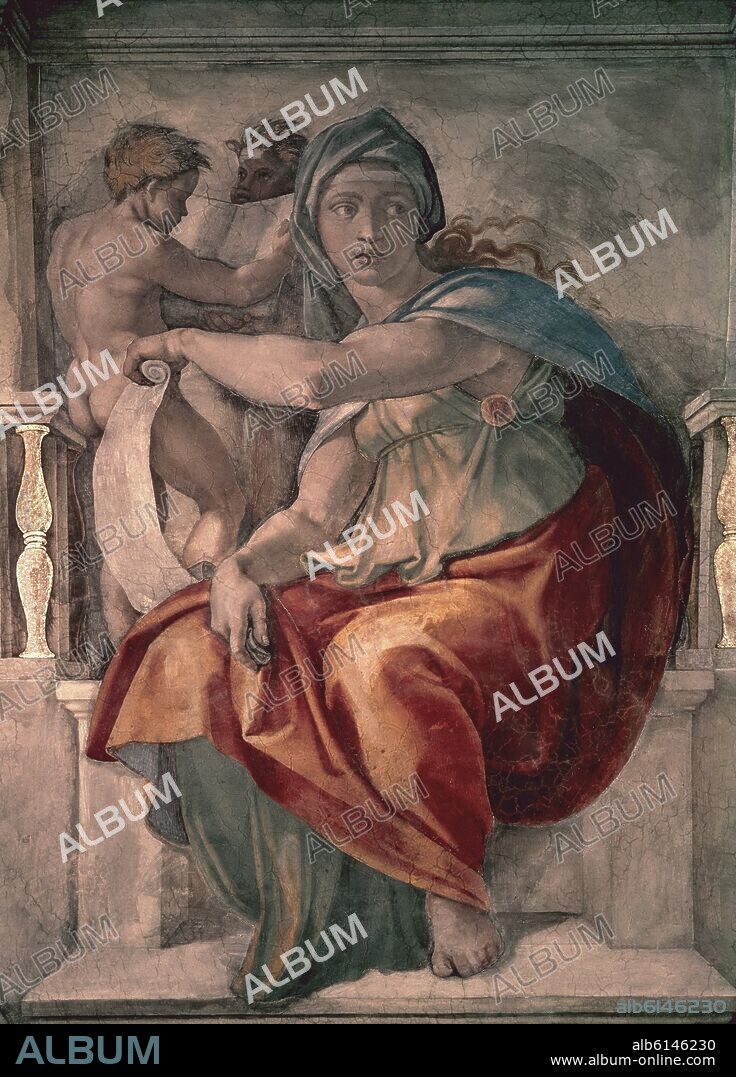 MIGUEL ANGEL. SIBILA DELFICA - 1508-1512 - RENACIMIENTO ITALIANO.