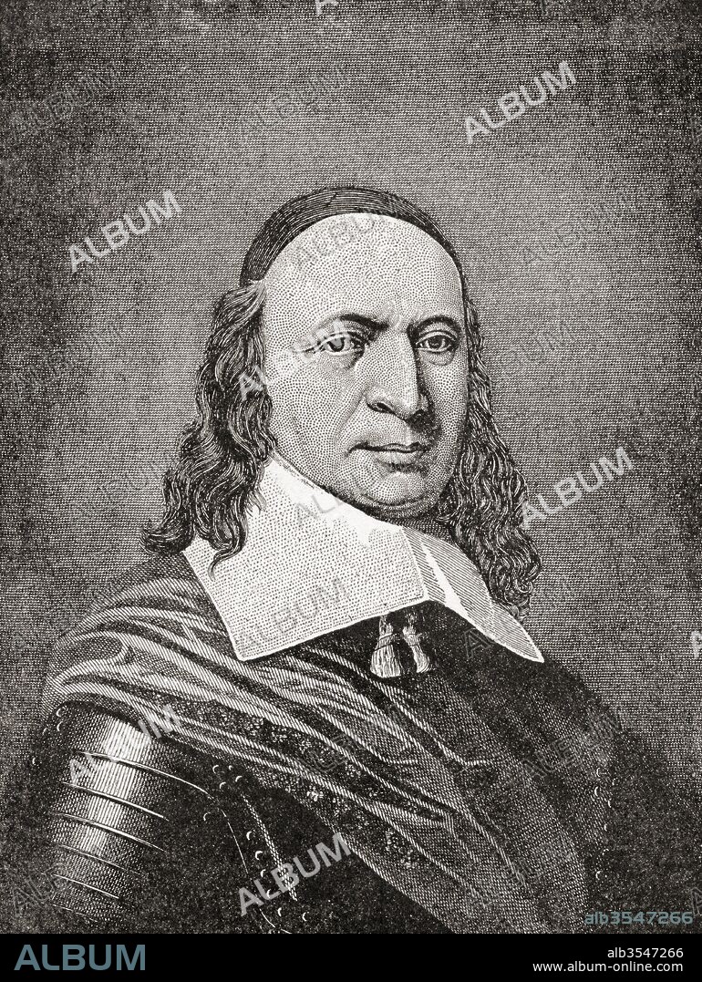 Peter Stuyvesant, c.?1612 – 1672, aka Petrus. Last Dutch Director-General of the colony of New Netherland from 1647 until it was ceded provisionally to the English in 1664, after which it was renamed New York. From The History of Our Country, published 1899.