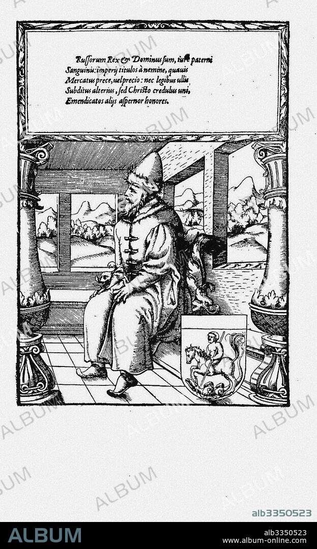 ANONYMOUS. Vasili III Ivanovich, Grand Prince of Moscow (Illustration from the "Notes on Muscovite Affairs" by Siegmund von Herberstein).