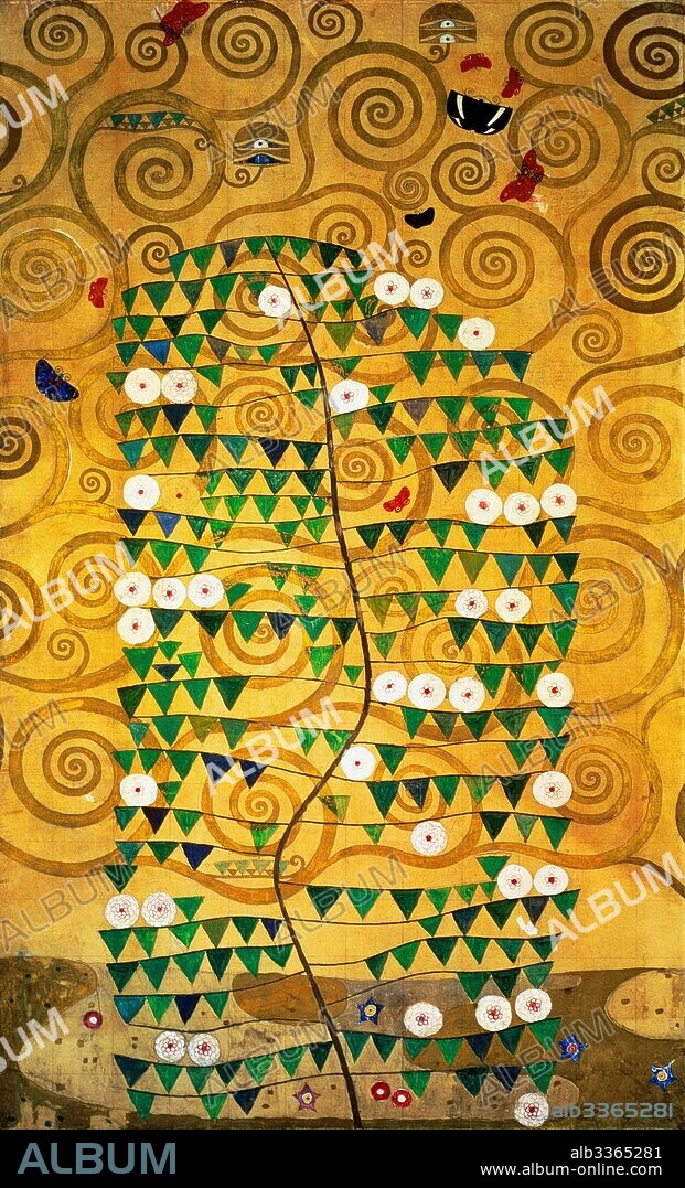 GUSTAV KLIMT. The Stoclet Frieze, Detail: Tree of Life.