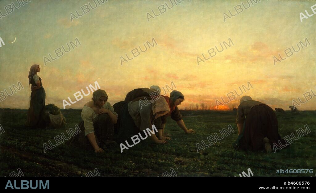 JULES BRETON. The Weeders, 1868.