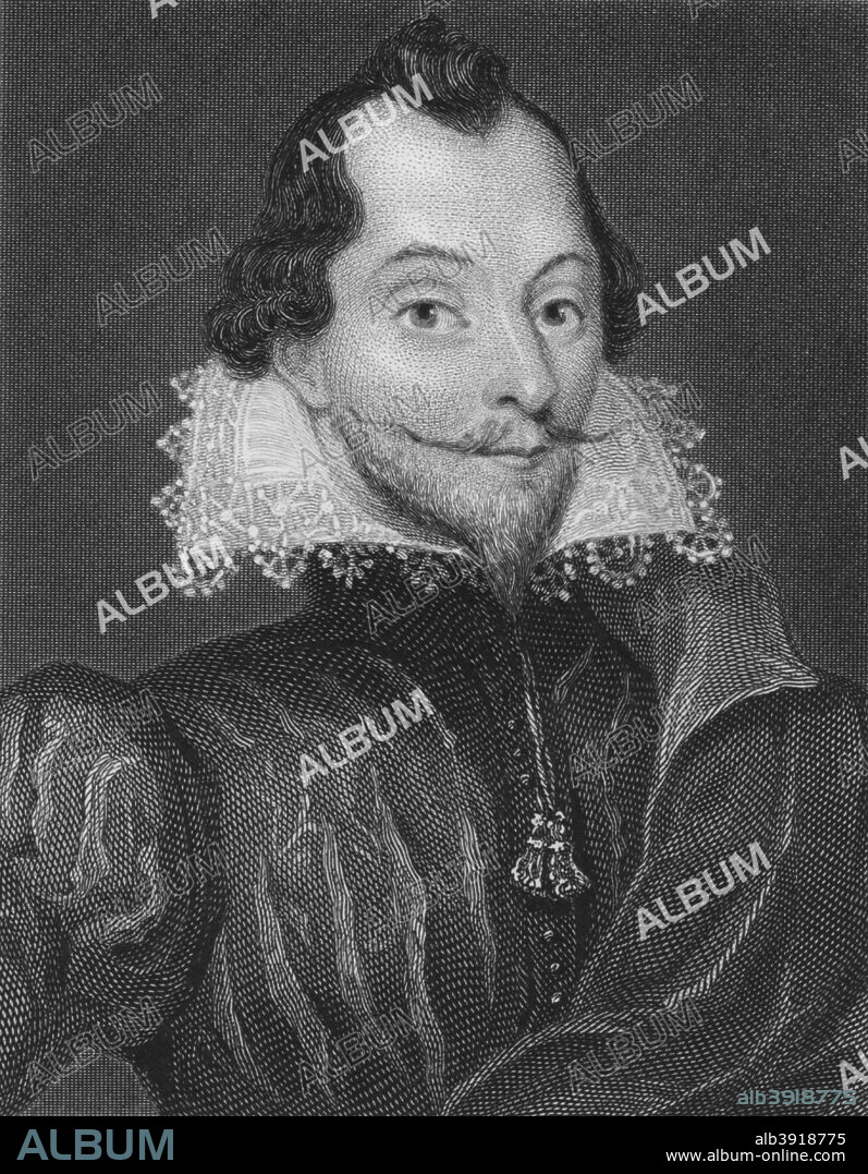 'William Drummond', 1822. Called of Hawthornden, was a 17th century Scottish poet with a strong preference for imaginative literature, born at Hawthornden Castle, Midlothian. After Thomas Uwins (1782 -1857). [W. Walker, London, 1822].